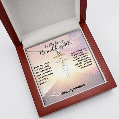 To My Beloved...Cross Necklace With Personalized Message Card