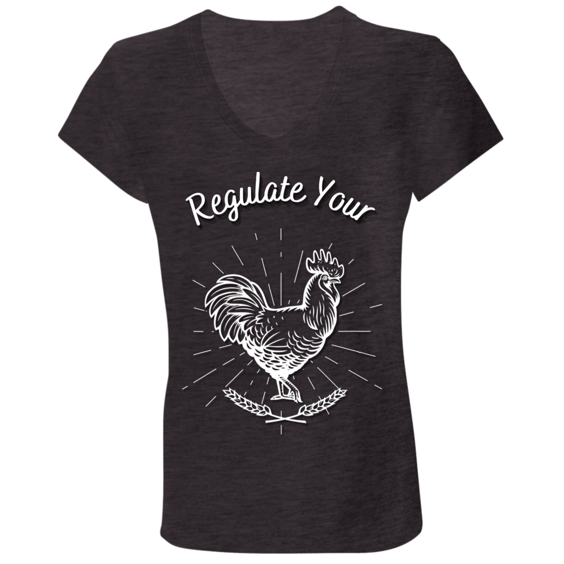 Regulate Your C**k - Ladies' Jersey V-Neck T-Shirt