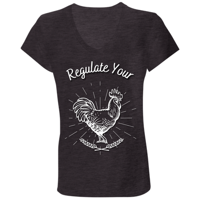 Regulate Your C**k - Ladies' Jersey V-Neck T-Shirt