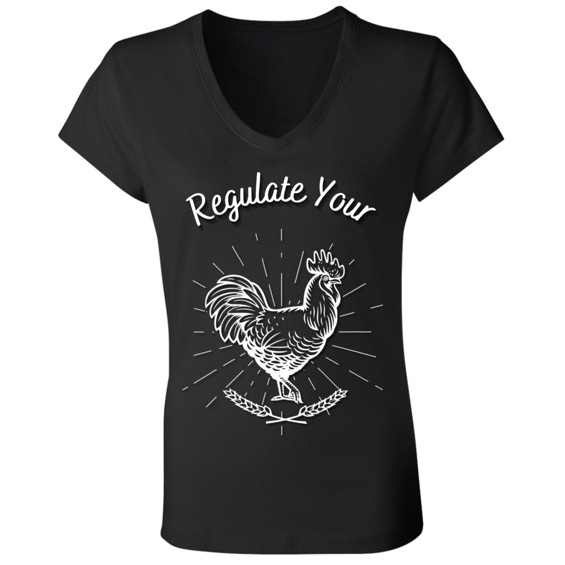 Regulate Your C**k - Ladies' Jersey V-Neck T-Shirt