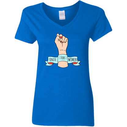 Unite For Women... Ladies' 5.3 oz. V-Neck T-Shirt