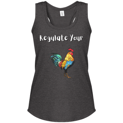 Regulate Your C**k - Women's Perfect Tri Racerback Tank