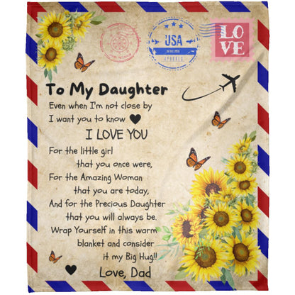 To My Daughter, From Dad... Premium Arctic Fleece Blanket