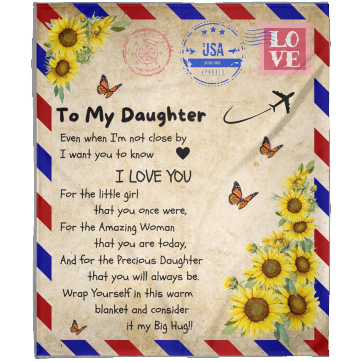 To My Daughter... Premium Arctic Fleece Blanket 50x60