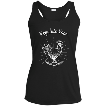 Regulate Your C**k - Ladies' Performance Racerback Tank