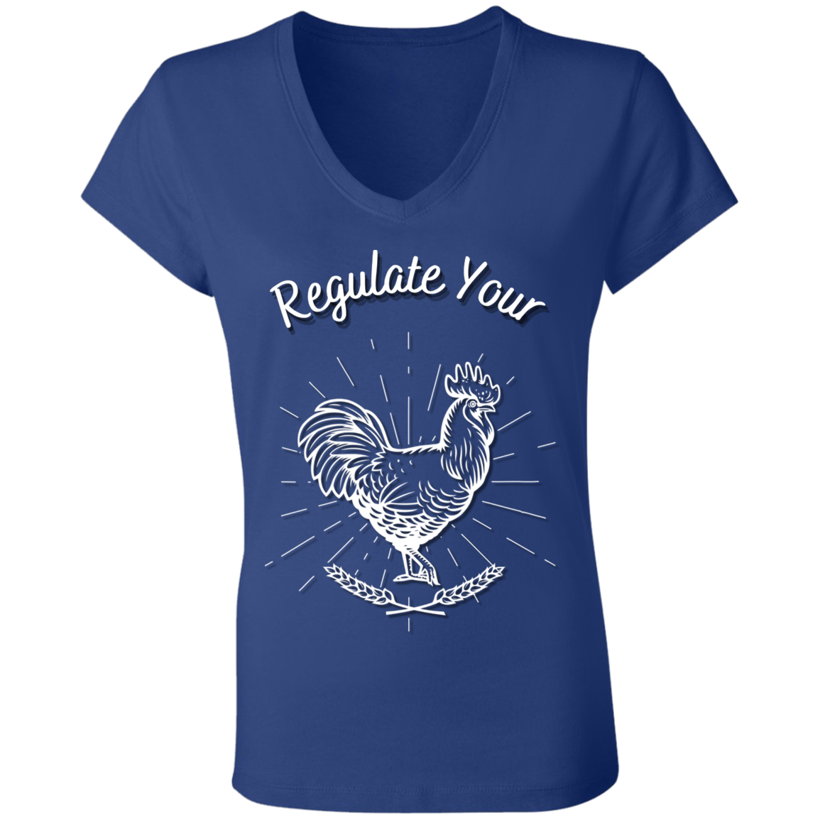 Regulate Your C**k - Ladies' Jersey V-Neck T-Shirt