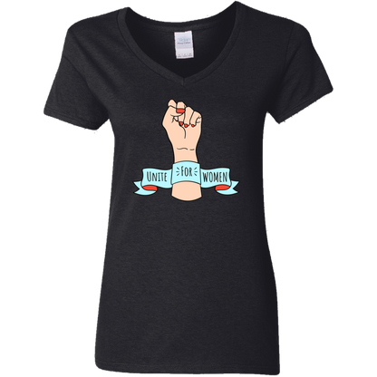 Unite For Women... Ladies' 5.3 oz. V-Neck T-Shirt