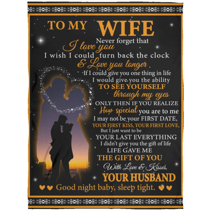 To My Wife, Never Forget...Premium Blankets (3 sizes to choose from)