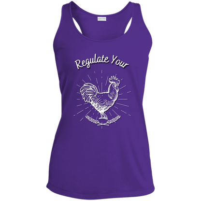 Regulate Your C**k - Ladies' Performance Racerback Tank