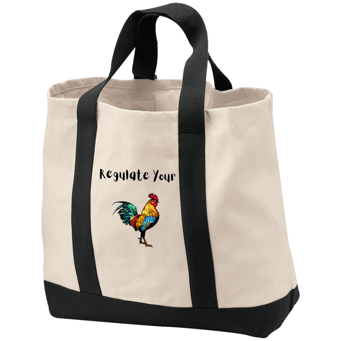 B400 Embroidered 2-Tone Shopping Tote