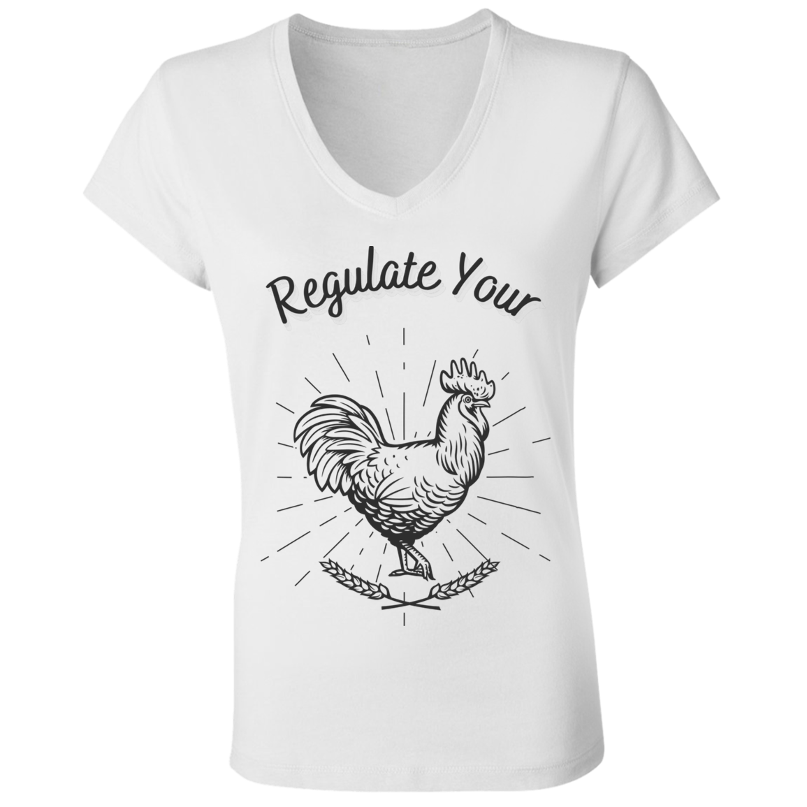 Regulate Your C**k - Ladies' Jersey V-Neck T-Shirt