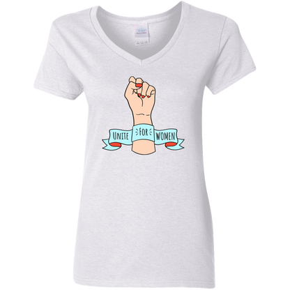 Unite For Women... Ladies' 5.3 oz. V-Neck T-Shirt