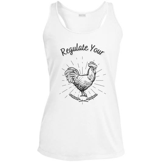 Regulate Your C**k - Ladies' Performance Racerback Tank