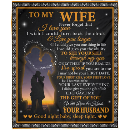 To My Wife, Never Forget...Premium Blankets (3 sizes to choose from)