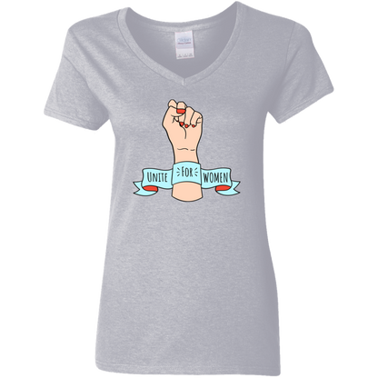 Unite For Women... Ladies' 5.3 oz. V-Neck T-Shirt