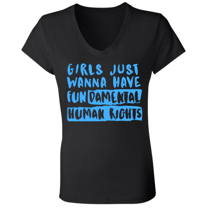 Girls Just Want To Have Fun... Ladies' Jersey V-Neck T-Shirt