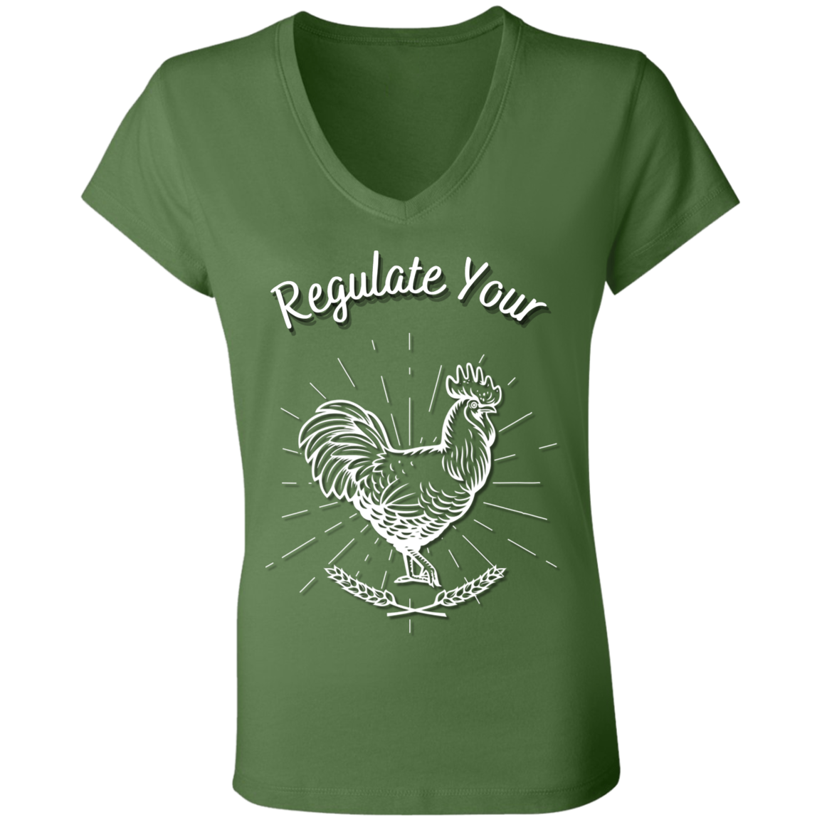 Regulate Your C**k - Ladies' Jersey V-Neck T-Shirt