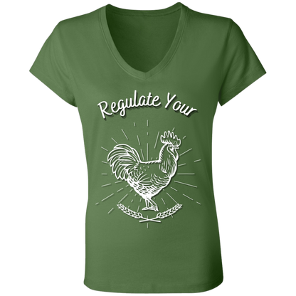 Regulate Your C**k - Ladies' Jersey V-Neck T-Shirt