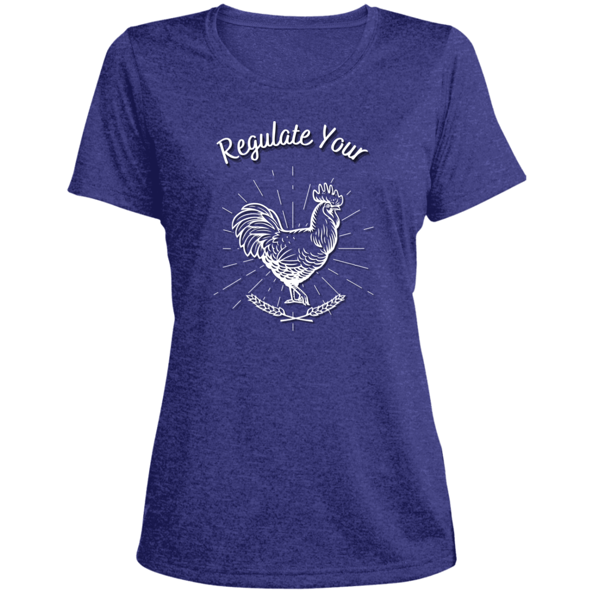 Regulate Your C**k - Ladies' Heather Scoop Neck Performance Tee