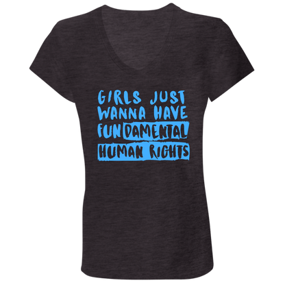 Girls Just Want To Have Fun... Ladies' Jersey V-Neck T-Shirt