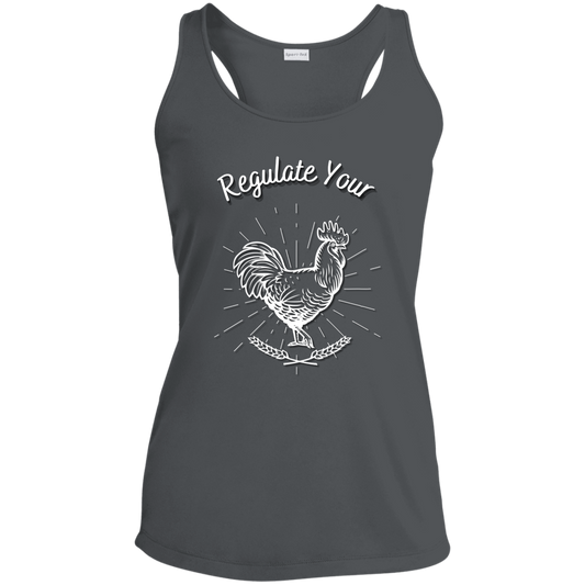 Regulate Your C**k - Ladies' Performance Racerback Tank