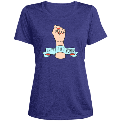 Unite For Women... Ladies' Heather Scoop Neck Performance Tee