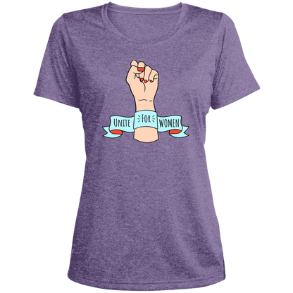 Unite For Women... Ladies' Heather Scoop Neck Performance Tee