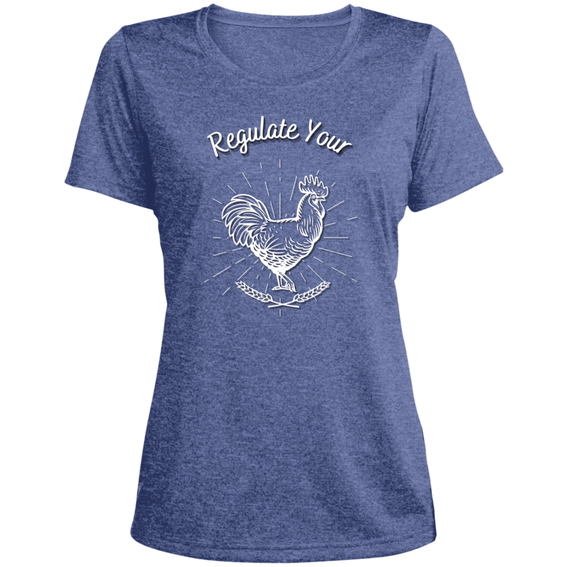 Regulate Your C**k - Ladies' Heather Scoop Neck Performance Tee