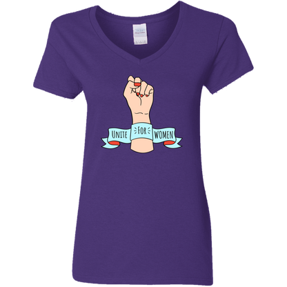 Unite For Women... Ladies' 5.3 oz. V-Neck T-Shirt