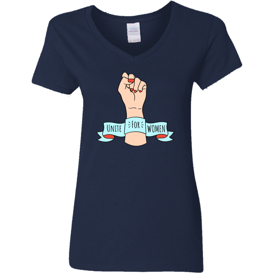 Unite For Women... Ladies' 5.3 oz. V-Neck T-Shirt