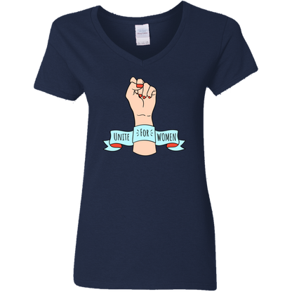 Unite For Women... Ladies' 5.3 oz. V-Neck T-Shirt