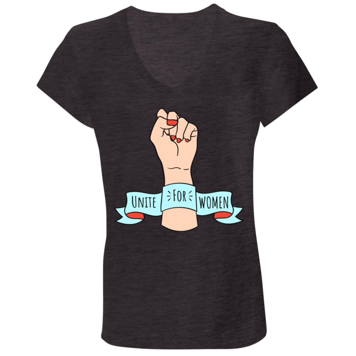 Unite For Women... Ladies' Jersey V-Neck T-Shirt