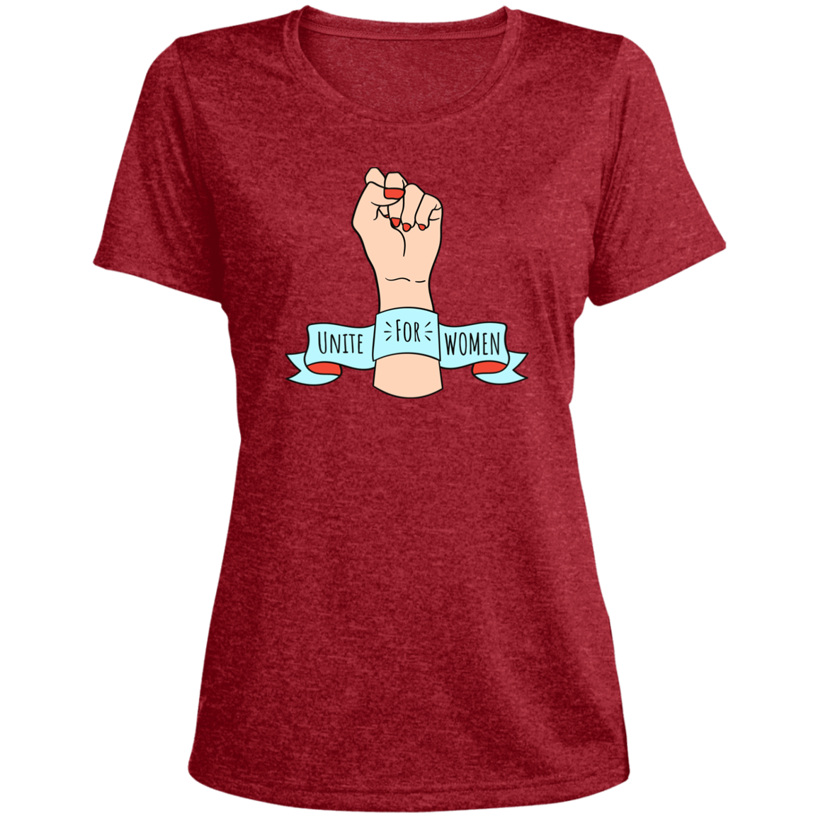 Unite For Women... Ladies' Heather Scoop Neck Performance Tee