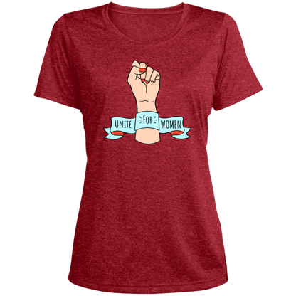 Unite For Women... Ladies' Heather Scoop Neck Performance Tee