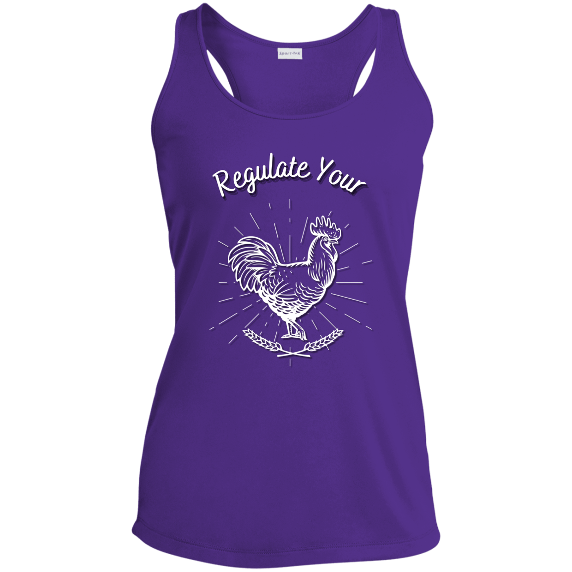 Regulate Your C**k - Ladies' Performance Racerback Tank