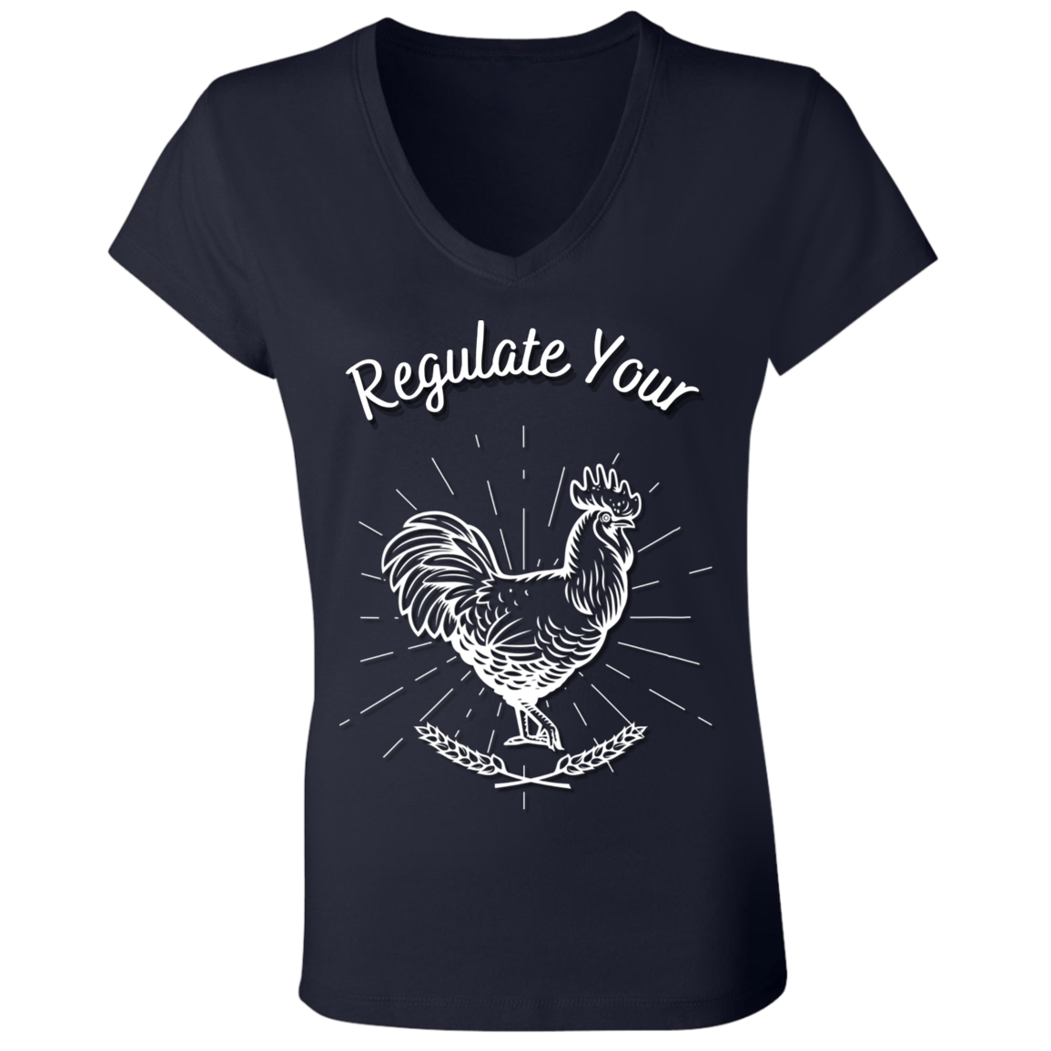 Regulate Your C**k - Ladies' Jersey V-Neck T-Shirt