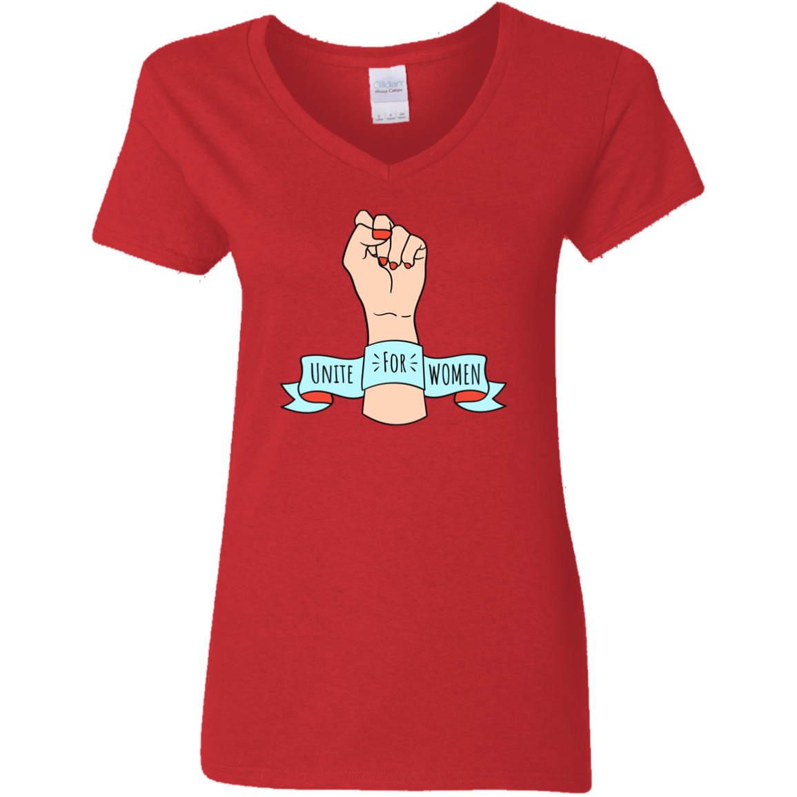 Unite For Women... Ladies' 5.3 oz. V-Neck T-Shirt