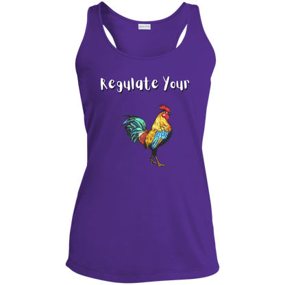 Regulate Your C**k - Ladies' Performance Racerback Tank