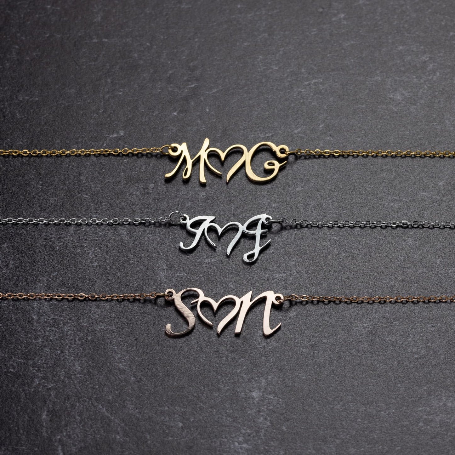 Personalized Initial Heart Necklace...