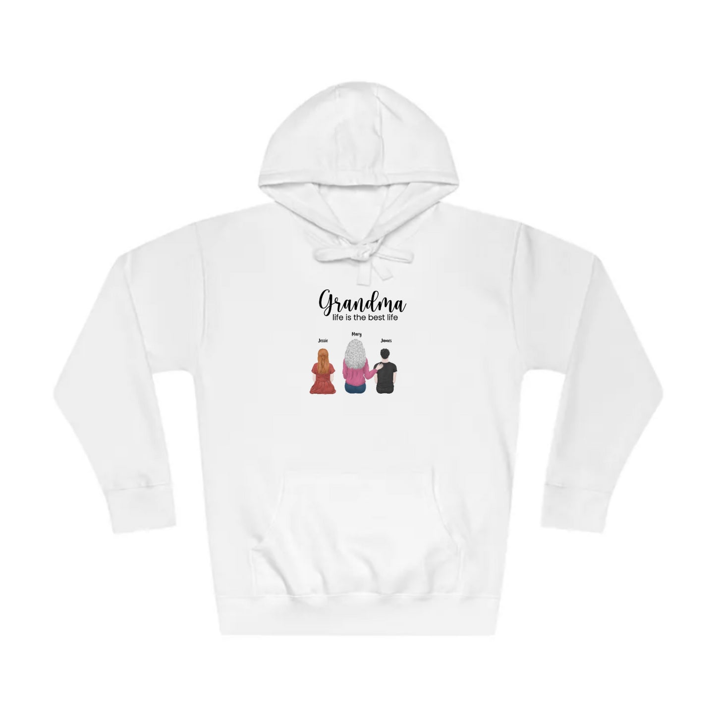 Grandma Life Unisex Fleece Hoodie (Personalize It!)