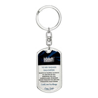 Dog Tag with Swivel Keychain (Steel)