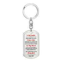 Dog Tag with Swivel Keychain (Steel)