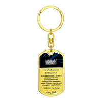 Dog Tag with Swivel Keychain (Gold)