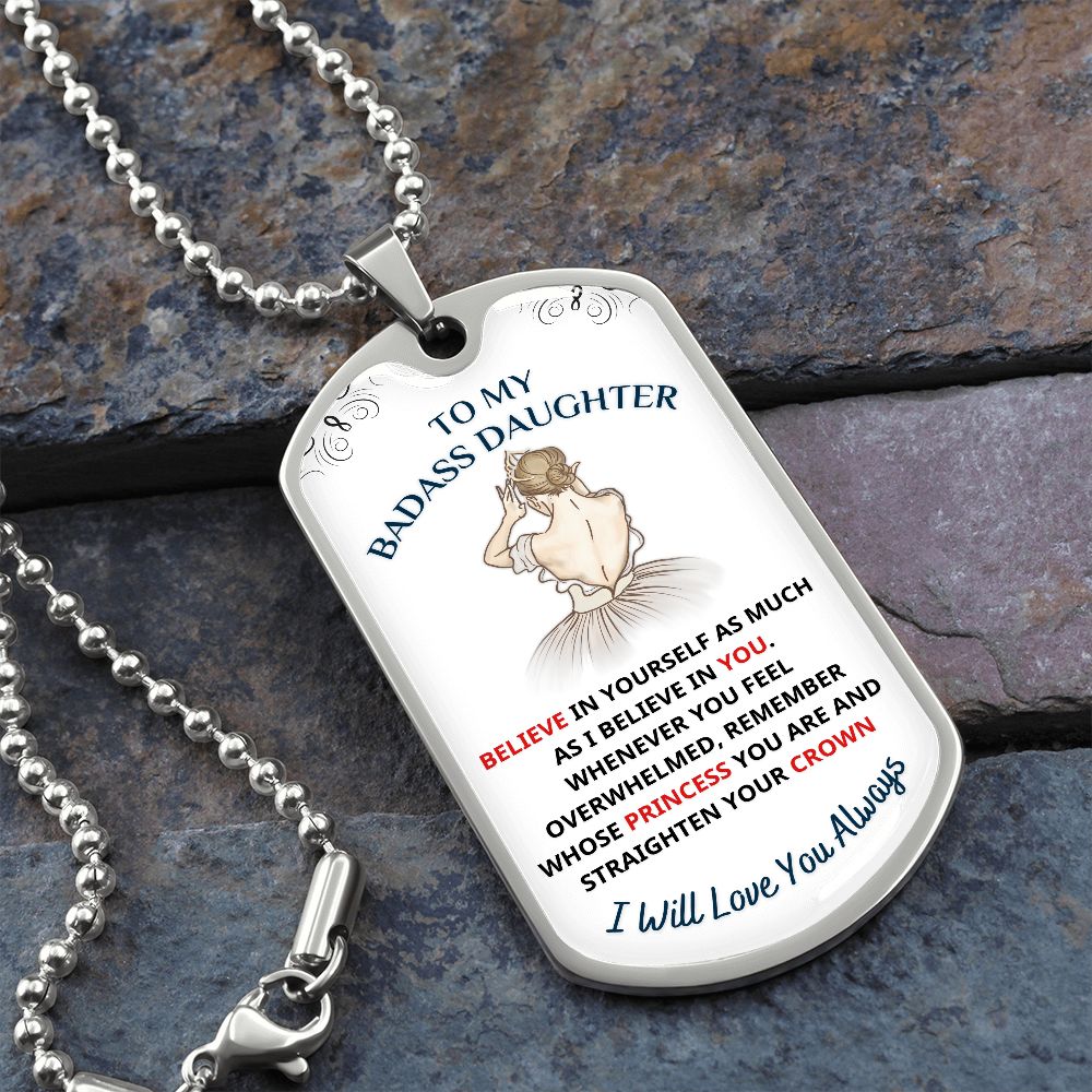 To My Daughter, My Princess.... Premium Necklace