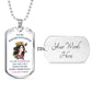To My Badass Daughter, You Are The Storm... Premium Dog Tag Necklace