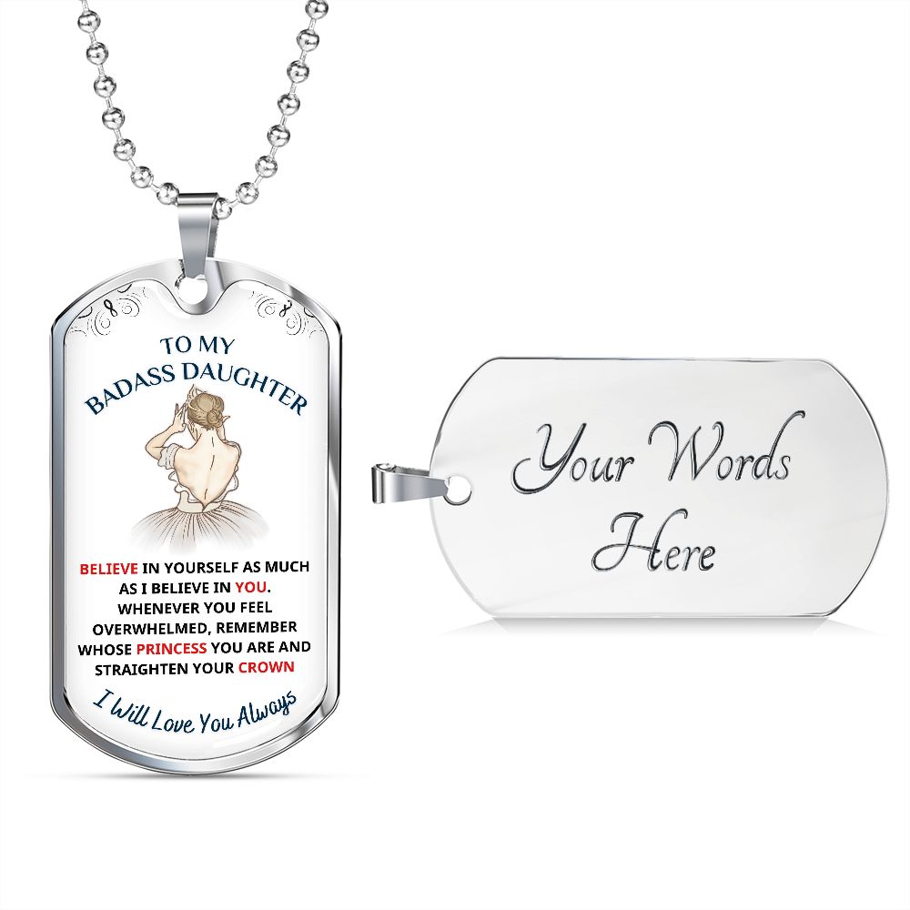 To My Daughter, My Princess.... Premium Necklace