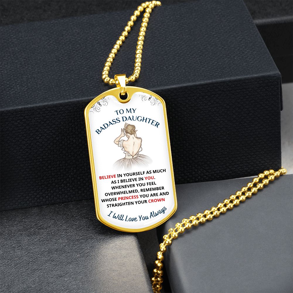 To My Daughter, My Princess.... Premium Necklace