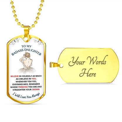 To My Daughter, My Princess.... Premium Necklace