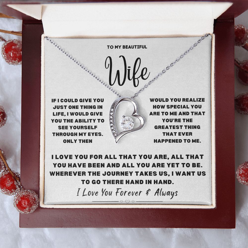 To My Beautiful Wife...Forever Love Necklace