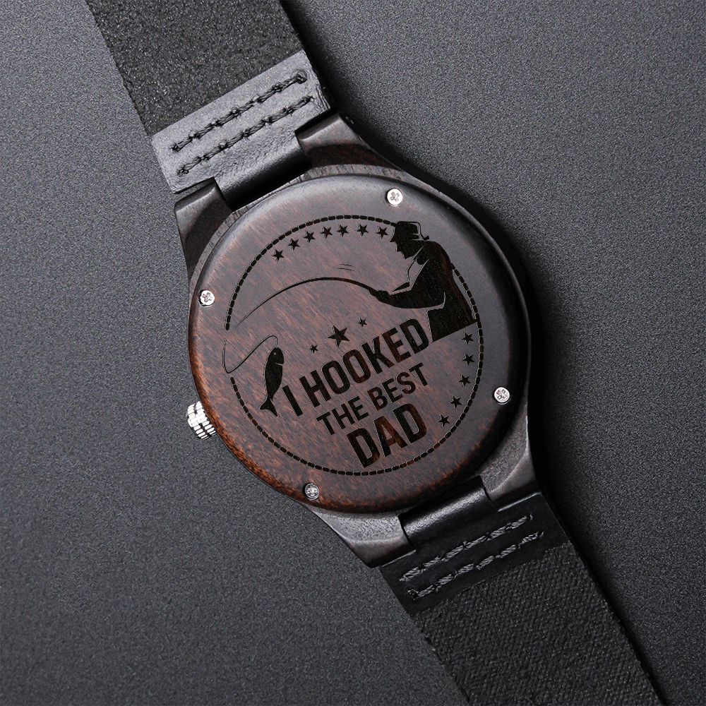 I Hooked The Best DAD Natural Wooden Watch